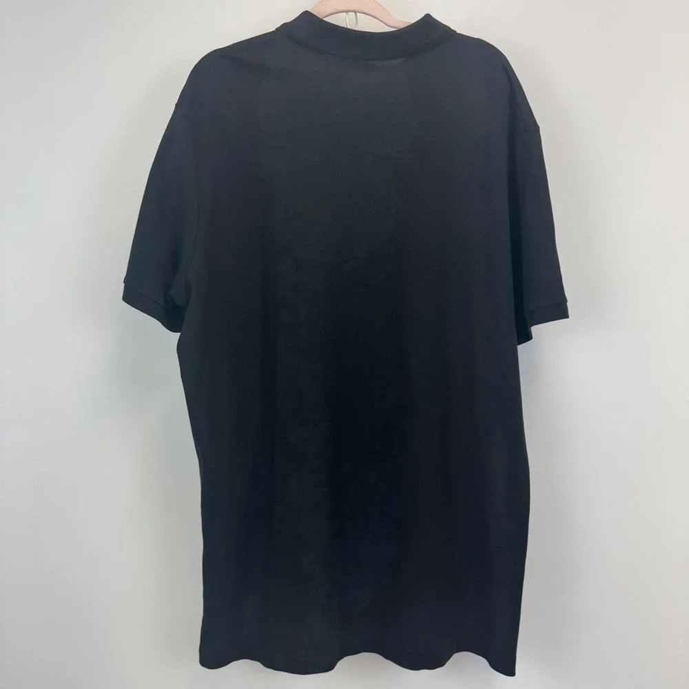 Polo Ralph Lauren Mens XXL Black Stretch Mesh Short Sleeve Pony Logo Polo Shirt